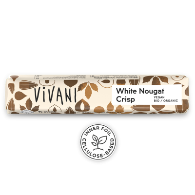 White Nougat Crisp Rice Choc Schokoriegel Vivani (35gr)